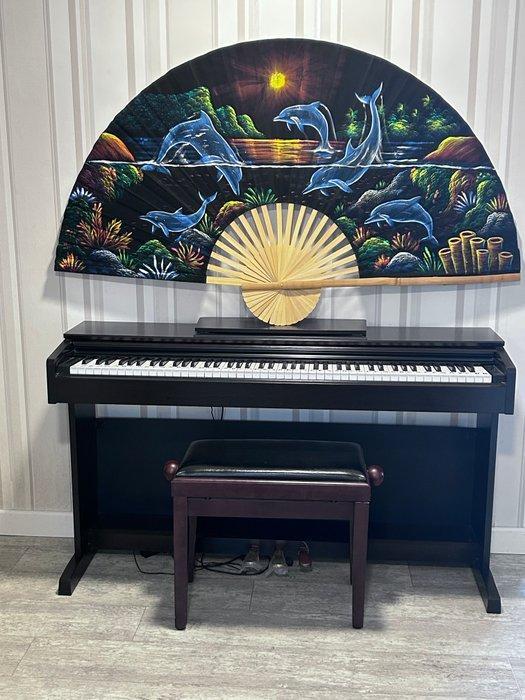 altro Éventail - Velours, Bambou - Grand ventilateur mural, Antiquités & Art, Art | Objets design