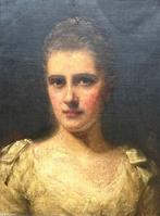 Hermann Schmiechen (1855-1923) - A young woman wearing a, Antiquités & Art
