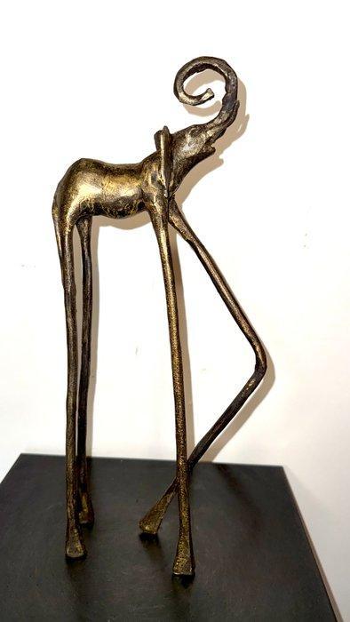 Abdoulaye Derme - sculptuur, Eléphant - 39.5 cm - Koud, Antiek en Kunst, Curiosa en Brocante