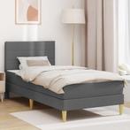 vidaXL Bedframe Donkergrijs 80 x 200 cm Polyester, Huis en Inrichting, Slaapkamer | Matrassen en Bedbodems, Verzenden, Nieuw