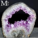 Ametistenschijfje - Gesneden uit een geode Amethist geode