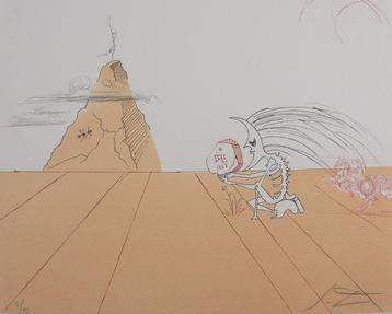Salvador Dali (1904-1989) - Paysage iberique : Homme beschikbaar voor biedingen
