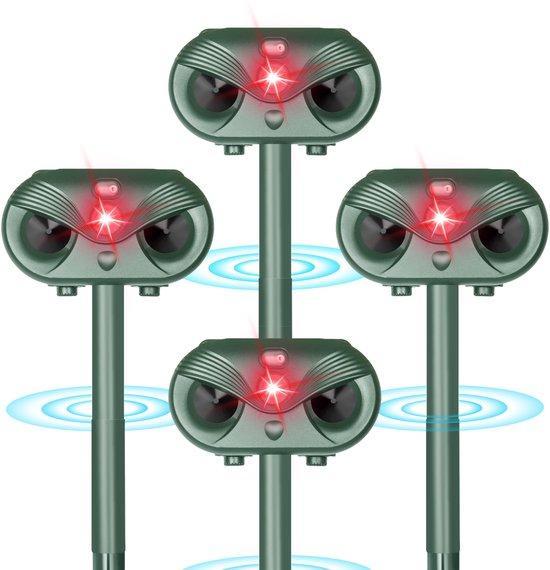 2dekans | Kattenverjager - 4 Stuks - Ultrasone, Doe-het-zelf en Bouw, Zonnepanelen en Toebehoren, Ophalen of Verzenden
