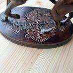 Beeld, Windhond naar Mêne - 17 cm - Brons, Antiek en Kunst