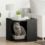 vidaXL Kattenbakomheining Zwart eiken 53 x 53 x 51 cm, Dieren en Toebehoren, Katten-accessoires, Verzenden, Nieuw