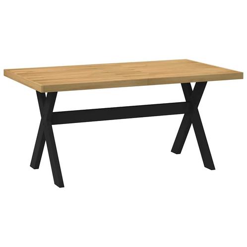 vidaXL Eettafel NOAIN X-vormige poten 160x90x75 cm massief, Huis en Inrichting, Tafels | Eettafels, Nieuw, Verzenden