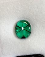 1 pcs Groen, Zwart Smaragd - 6.14 ct - Guild Gem Laboratory, Handtassen en Accessoires, Edelstenen, Nieuw