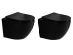 Veiling - 2x Hangend rimless toiletten, keuze uit 3 kleuren, Nieuw