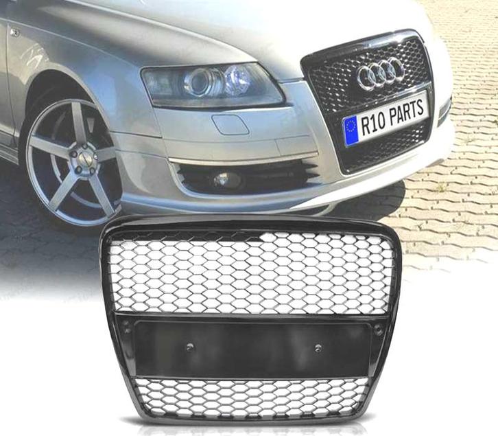 CALANDRE AUDI A6 C6 04-08 LOOK RS NOIR BRILLANT, Auto-onderdelen, Carrosserie, Verzenden