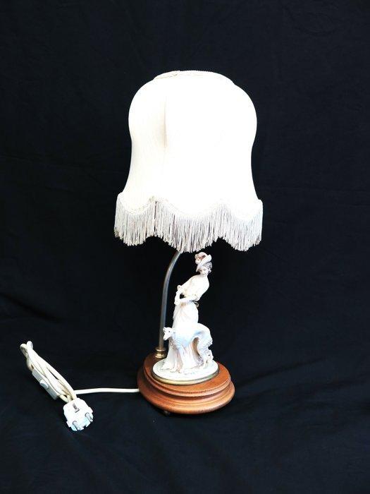 Tafellamp - Porselein, Hout, Composiet - B. Merli, Antiek en Kunst, Curiosa en Brocante