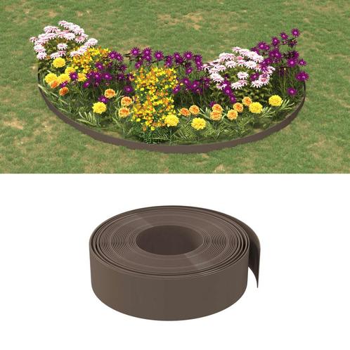 vidaXL Tuinrand 10 m 15 cm polyetheen bruin, Tuin en Terras, Bielzen en Borduren, Nieuw, Verzenden