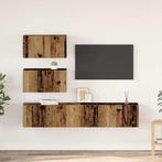 vidaXL Tv-meubelset 4 pcs Oud hout 80 x 30 x 30 cm Bewerkt, Huis en Inrichting, Kasten |Televisiemeubels, Verzenden, Nieuw