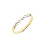 Gouden rijring met diamant | 0,25 ct. (natuurlijke diamant), Handtassen en Accessoires, Ringen, 18 tot 19, Gebruikt, Overige kleuren