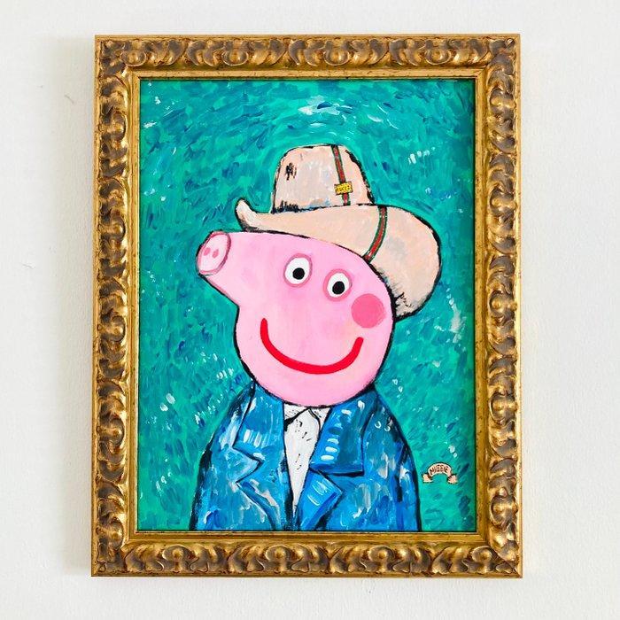 Miggie (1988) - Peppa Pig van Gogh, Antiek en Kunst, Kunst | Schilderijen | Modern