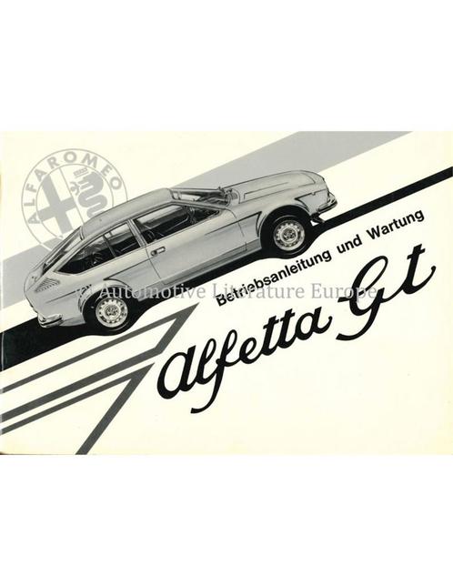 1975 ALFA ROMEO ALFETTA GT INSTRUCTIEBOEKJE DUITS, Autos : Divers, Modes d'emploi & Notices d'utilisation