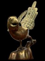 Sculpture, Pappagallo tropicale - XL - 35 cm - Ottone, Antiquités & Art
