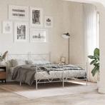 vidaXL Bedframe met hoofd- en voeteneinde metaal wit 160x200, Huis en Inrichting, Slaapkamer | Bedden, Verzenden, Nieuw