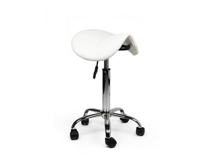 Zadelkruk Wit - Standaard Zithoogte, Huis en Inrichting, Krukjes, Nieuw, In hoogte verstelbaar