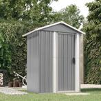 vidaXL Tuinschuur 126x97,5x177 cm gegalvaniseerd staal grijs, Tuin en Terras, Verzenden, Nieuw
