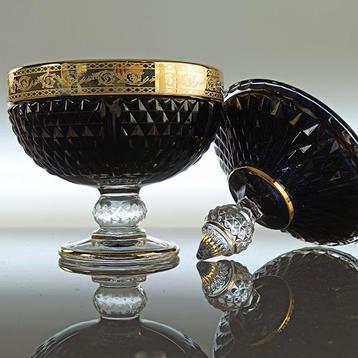 Secoloventesimo - Koekjesdoos - 24 kt goud - Zwart LOW