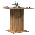 vidaXL Eettafel 80x80x75 cm bewerkt hout artisanaal, Huis en Inrichting, Tafels | Eettafels, Verzenden, Nieuw