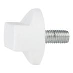 WENTEX® Rotary knob M10x20 (rechtop) - white, Verzenden