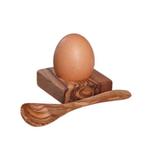 EierhouderTroué inclusief eierlepel gemaakt van olijfhout, Nieuw