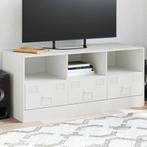 vidaXL Tv-meubel 99x39x44 cm staal wit, Verzenden, Nieuw