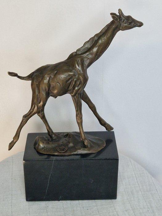 Milo (1910-1978) - Beeld, Bronzen giraf - 26 cm - Brons,, Antiek en Kunst, Curiosa en Brocante