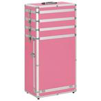 vidaXL Make-up trolley aluminium roze, Handtassen en Accessoires, Verzenden, Nieuw