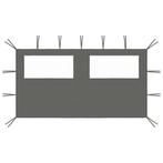 vidaXL Prieelzijwand met ramen 4x2 m antracietkleurig, Tuin en Terras, Partytenten, Verzenden, Nieuw