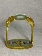 Ensemble Stijgbeugels Cloisonné - Bronze - Chine - Fin du