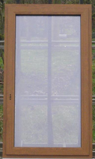 pvc raam , chassis , venster , kozijn 89 x 167 gouden eik, Doe-het-zelf en Bouw, Raamkozijnen en Schuifdeuren, Inclusief glas