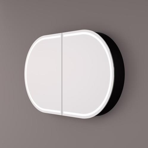 Spiegelkast Hipp Design SPK 91000 Ovaal 120x70 cm 1 deur Met, Doe-het-zelf en Bouw, Sanitair, Bad, Nieuw, Ophalen of Verzenden