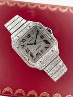 Cartier - Santos Iced Out - WSSA0018 - Unisex - 2023, Handtassen en Accessoires, Nieuw