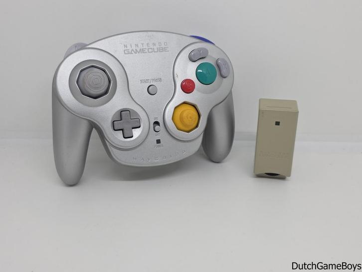 Nintendo Gamecube - Controller - Wavebird - Silver, Games en Spelcomputers, Spelcomputers | Nintendo GameCube, Gebruikt, Verzenden