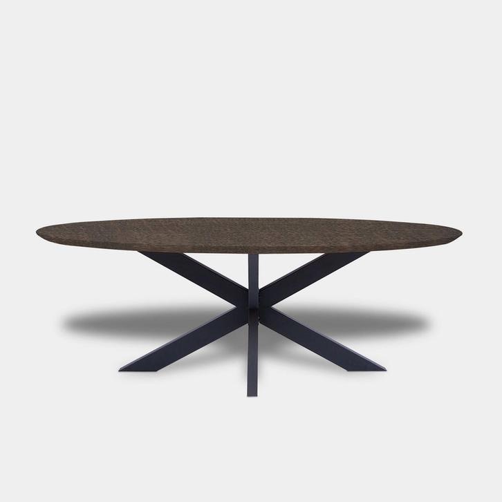 Tafel Ovaal Eikenhout  Matrix  260x110, Huis en Inrichting, Tafels | Eettafels