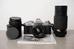 Canon AV-1 + 35-70mm + 80-200mm + 2x converter + manual