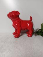 Beeld, pub rood van een Engelse buldog - 23 cm - polyresin