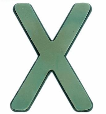 Letter x van steekschuim met bodem premier, passen niet op, Huis en Inrichting, Woonaccessoires | Kunstplanten en Kunstbloemen
