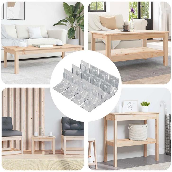 vidaXL Beugel 212 pcs Verzinkt 106 x 55 x 1,5mm Staal, Doe-het-zelf en Bouw, Hang- en Sluitwerk, Nieuw, Verzenden