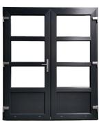 PVC Dubbele deur 3/4 glas Basic Plus b175xh204 cm antraciet, Nieuw, Glas, Ophalen of Verzenden, 120 cm of meer