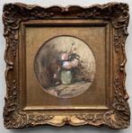 Hubert Bellis (1831-1902) - Stilleven met roze rozen, Antiek en Kunst