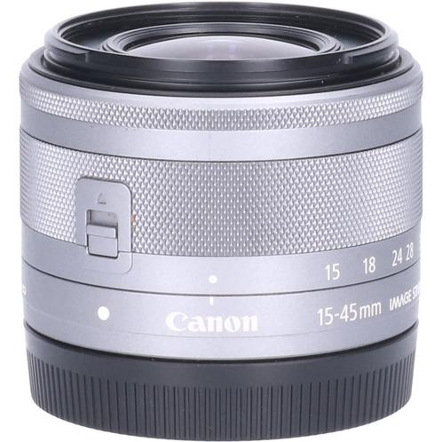 Canon EF-M 15-45mm f/3.5-6.3 IS STM - Zilver CM9515, TV, Hi-fi & Vidéo, Photo | Lentilles & Objectifs, Enlèvement ou Envoi