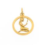 Gouden sterrenbeeld hanger; Maagd (horoscoop, astrologie), Handtassen en Accessoires, Ophalen of Verzenden, Gebruikt, Goud, Overige merken