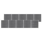 vidaXL Schutting 1737x186 cm HKC grijs, Tuin en Terras, Verzenden, Nieuw