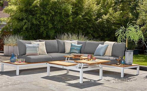 Suns Memphis loungeset light antraciet - wit |, Tuin en Terras, Tuinsets en Loungesets