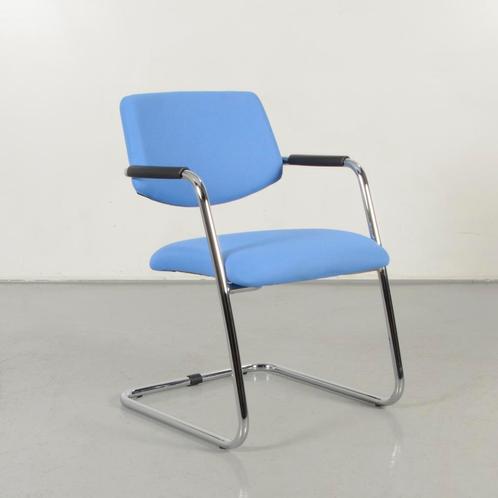 Sitland vergaderstoel, blauw, sledeframe, Huis en Inrichting, Stoelen, Gebruikt, Ophalen of Verzenden