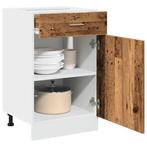 vidaXL Onderkast met lade Lyon 50x46x81,5 cm bewerkt hout, Verzenden, Nieuw