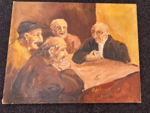 Roland van den Berg (1950-2007) - In het café Veessen, Antiek en Kunst, Kunst | Schilderijen | Modern